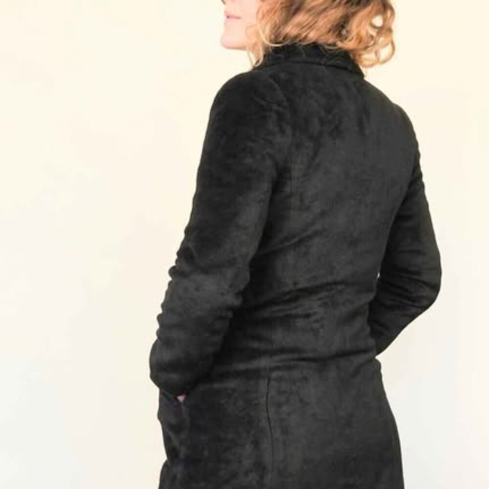 Black Cashmere Wool Blend Coat
